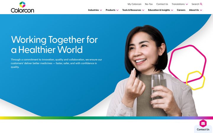 Screenshot of colorcon.com