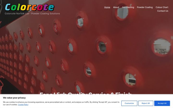 Screenshot of colorcote.co.uk
