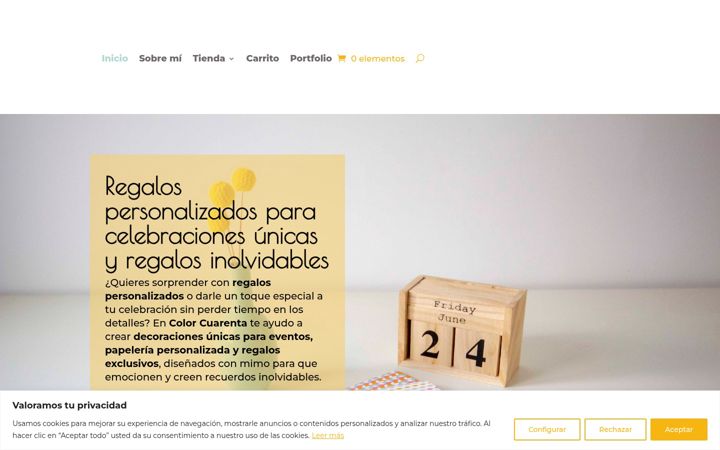 Screenshot of colorcuarenta.com