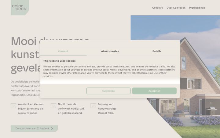 Screenshot of colordeck.nl