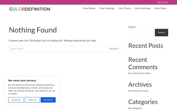 Screenshot of colordefinition.com