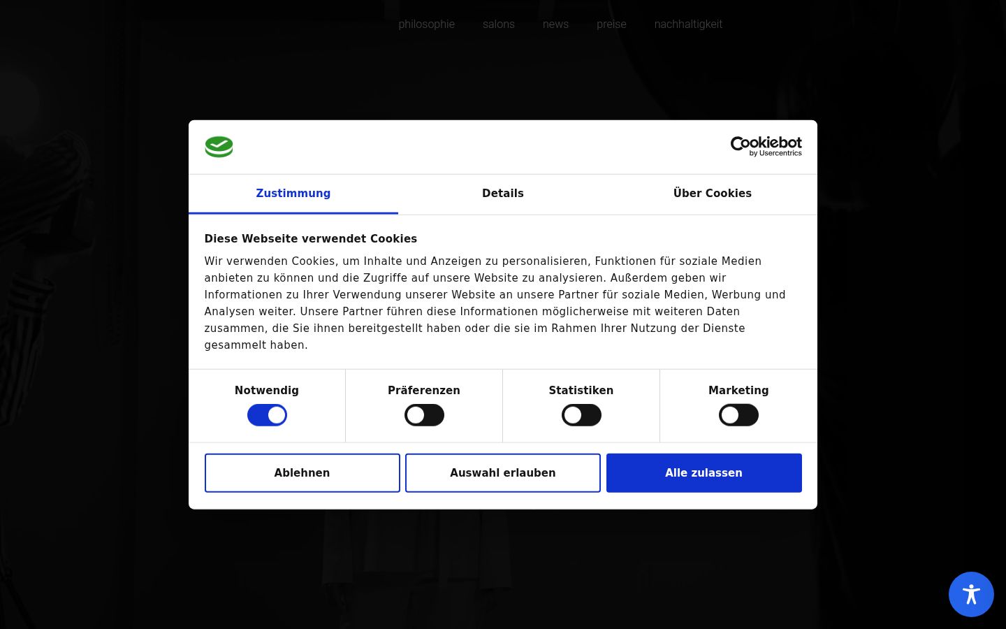 Screenshot tal-banner tal-kunsens muri qabel kwalunkwe interazzjoni