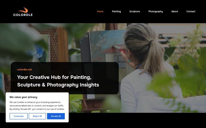 Screenshot of colordle.net