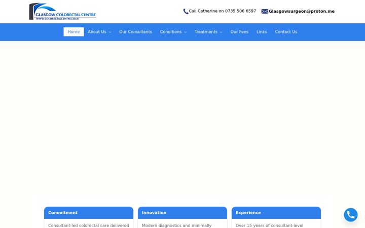 Screenshot of colorectalcentre.co.uk