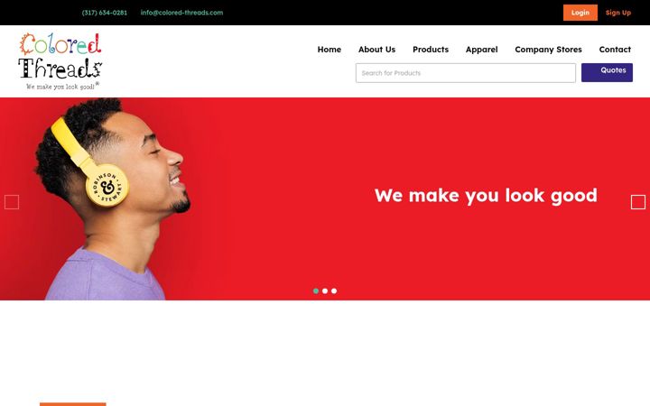 Screenshot of colored-threads.com