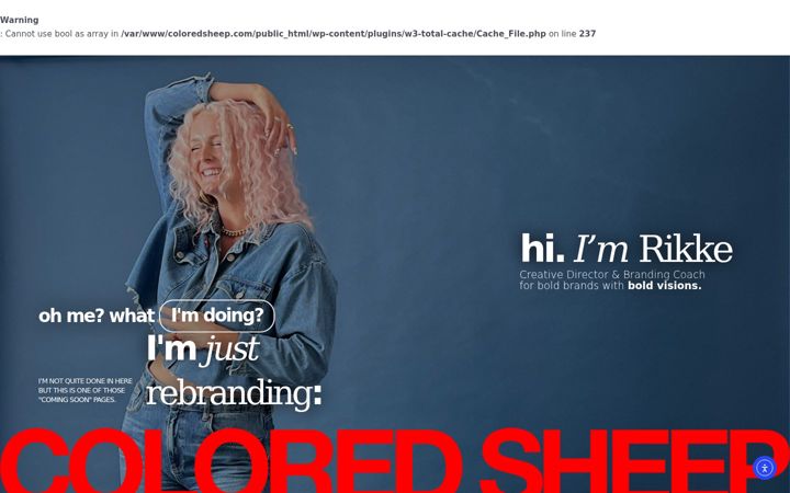 Screenshot of coloredsheep.com