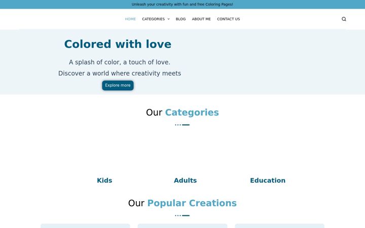 Screenshot of coloredwithlove.com