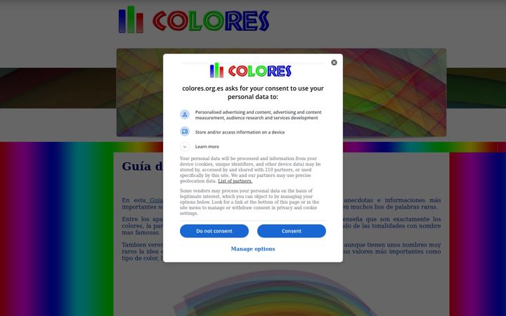 Screenshot of colores.org.es