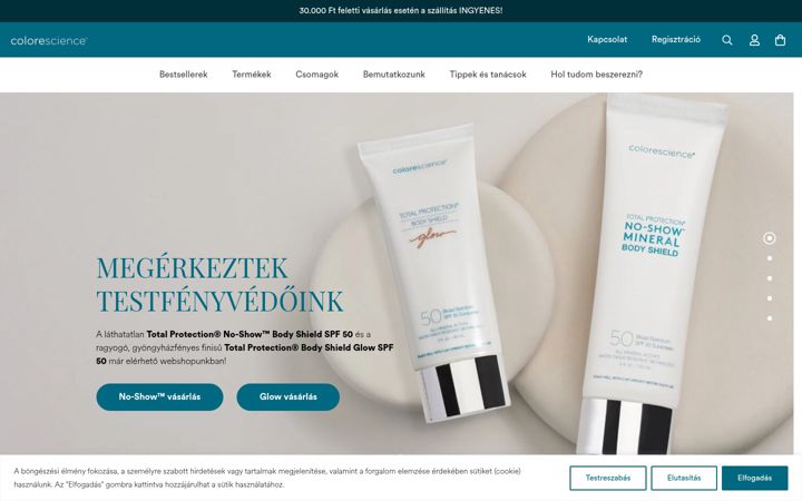 Képernyőkép: colorescience.hu