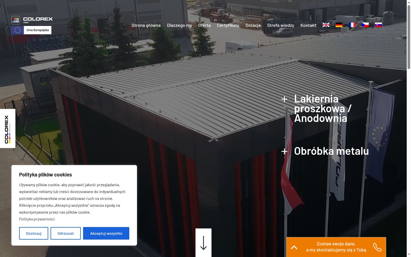 Posnetek zaslona pasice za privolitev, prikazane pred kakršno koli interakcijo