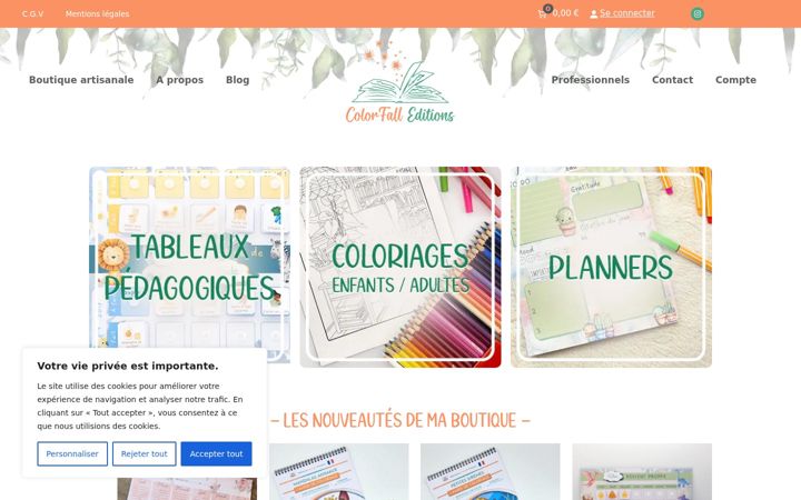Snímek obrazovky colorfalleditions.fr