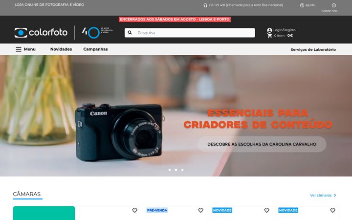 Screenshot of colorfoto.pt
