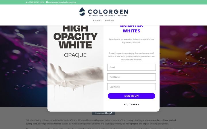 Skärmbild av colorgen.co.za
