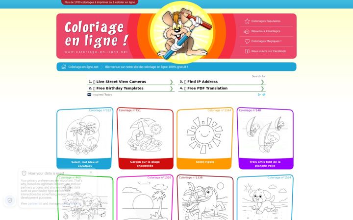 Screenshot of coloriage-en-ligne.net