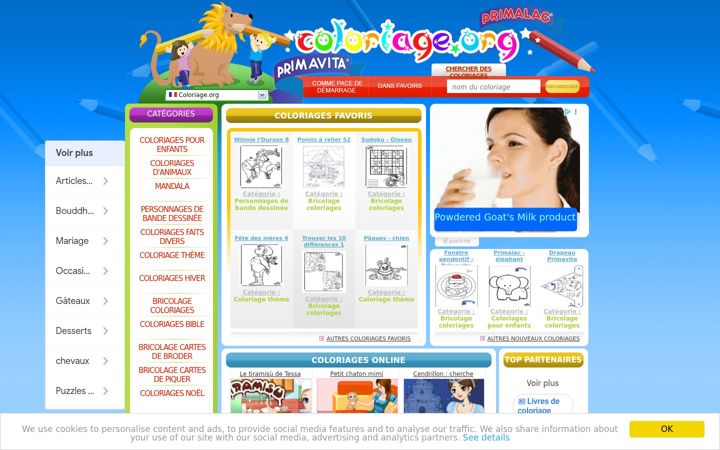 Screenshot of coloriage.org