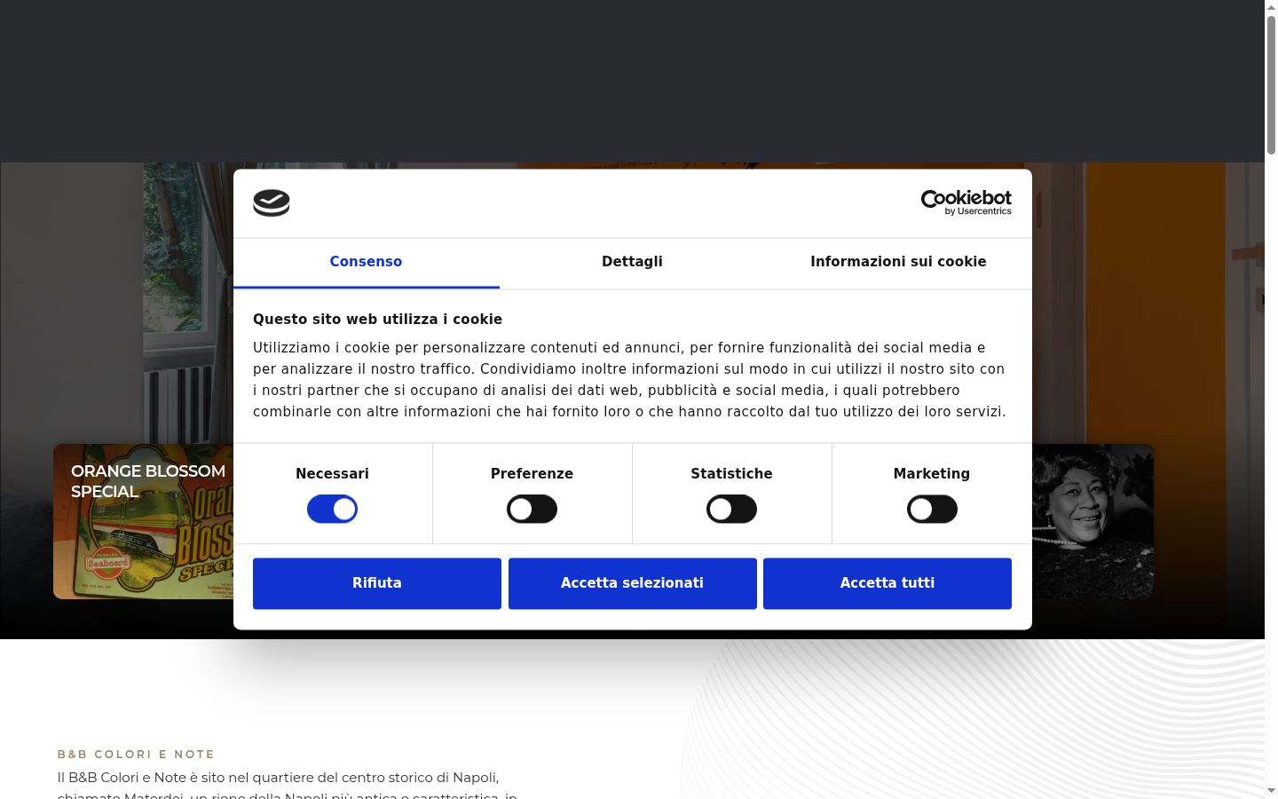 Snímka obrazovky banera súhlasu zobrazeného pred akoukoľvek interakciou