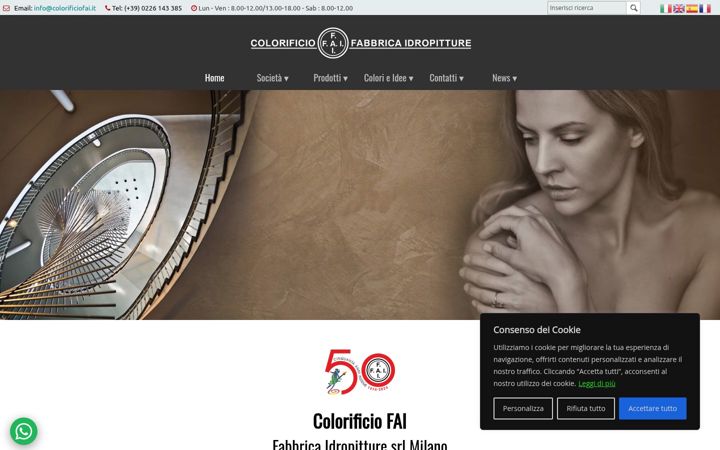 Skärmbild av colorificiofai.it