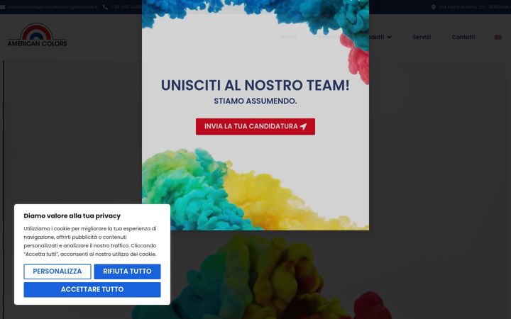 Skärmbild av colorificiomigliavacca.it