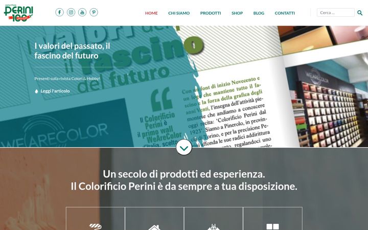 Skärmbild av colorificioperini.it
