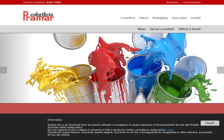 Skärmbild av colorificiopramar.it