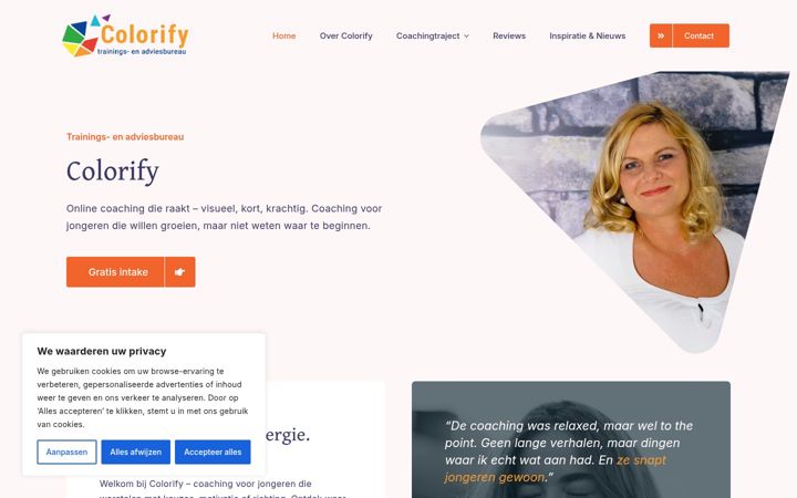 Screenshot of colorify.nl
