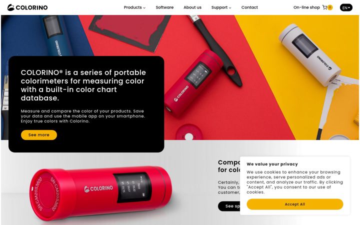 Screenshot of colorino.net