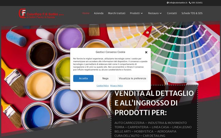 Screenshot of colorisottini.it