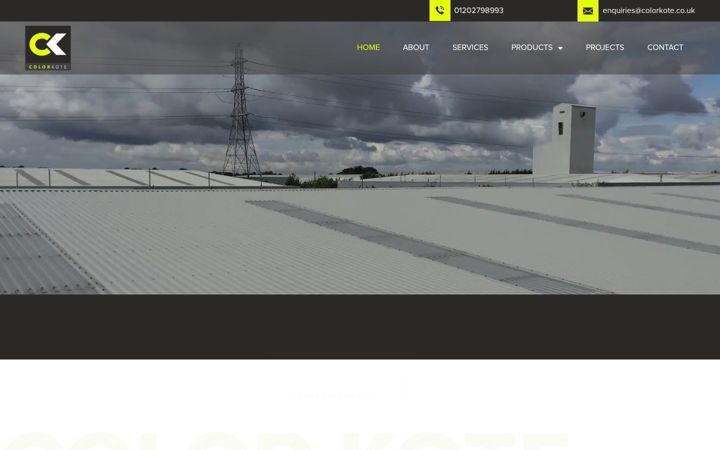 Screenshot of colorkote.co.uk