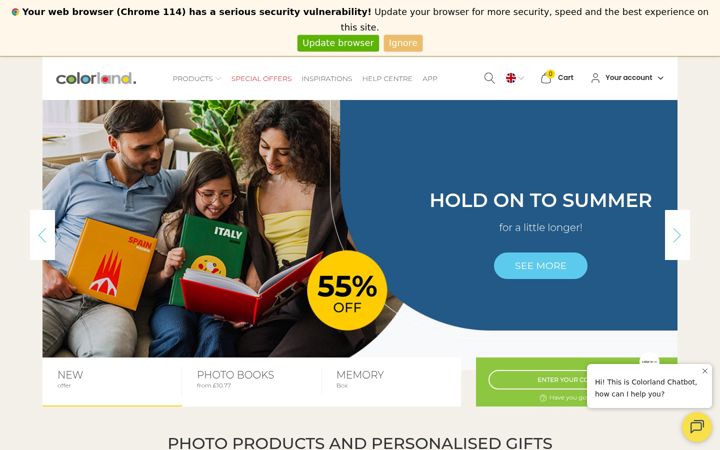 Screenshot of colorland.com