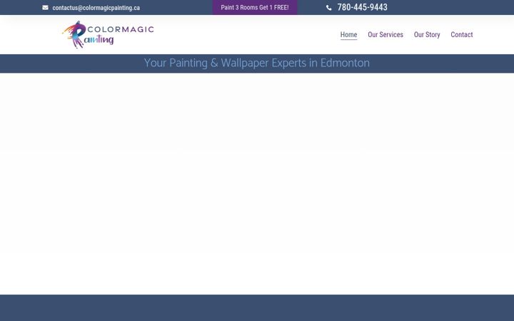 Screenshot of colormagicpainting.ca