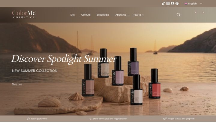 Screenshot of colorme-cosmetics.com