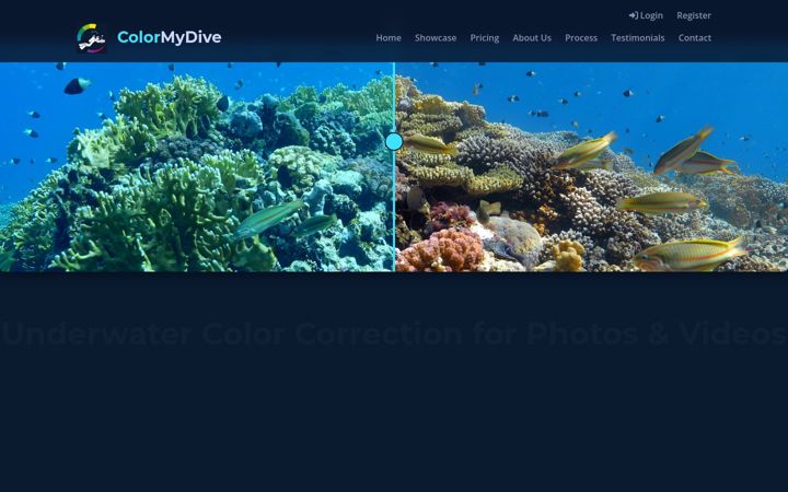 Screenshot of colormydive.com