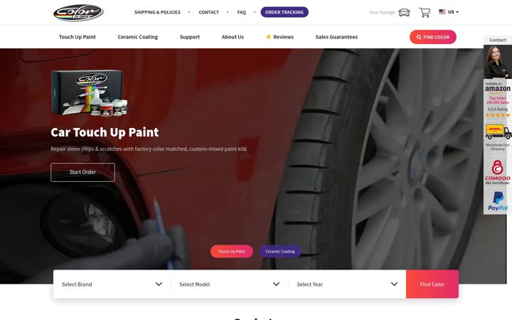 Screenshot of colorndrive.com