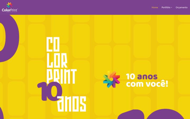 Snímek obrazovky colorprintmt.com.br