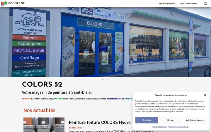 Screenshot of colors52.fr