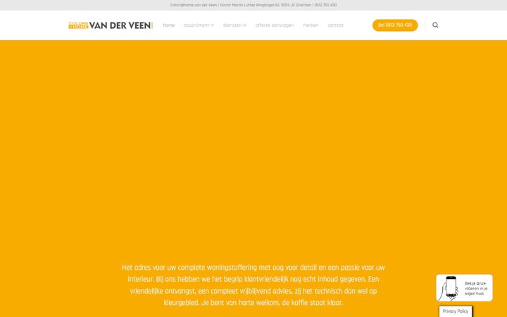 Screenshot of colorsathome-vanderveen.nl