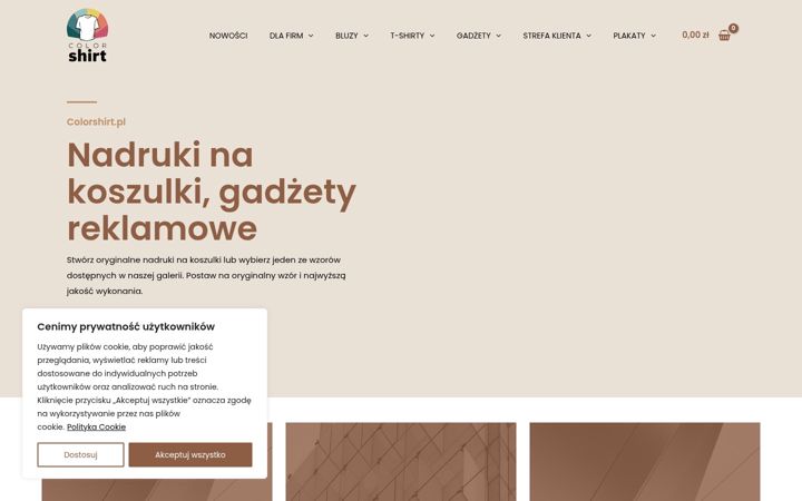 Screenshot of colorshirt.pl