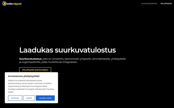 Skærmbillede af colorsignal.fi