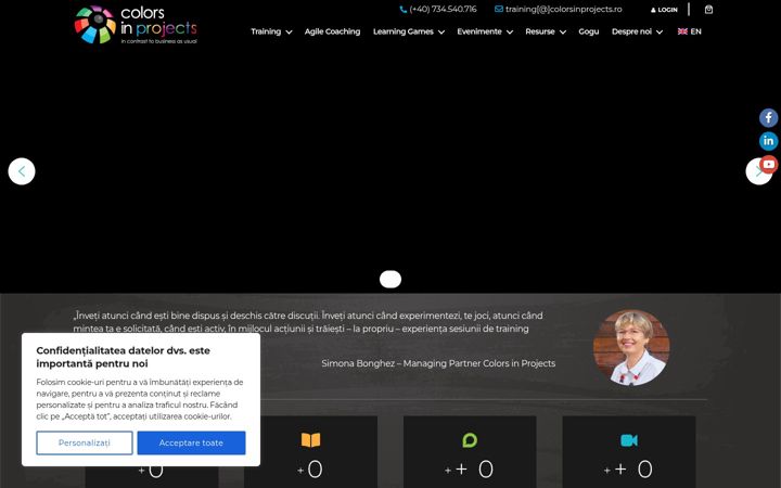 Screenshot van colorsinprojects.ro