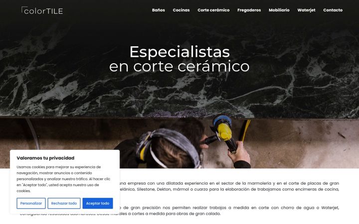 Screenshot stránky colortile.es