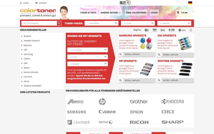 Screenshot of colortoner.de