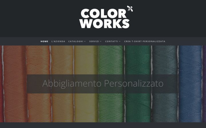 Screenshot stránky colorworks-srl.it