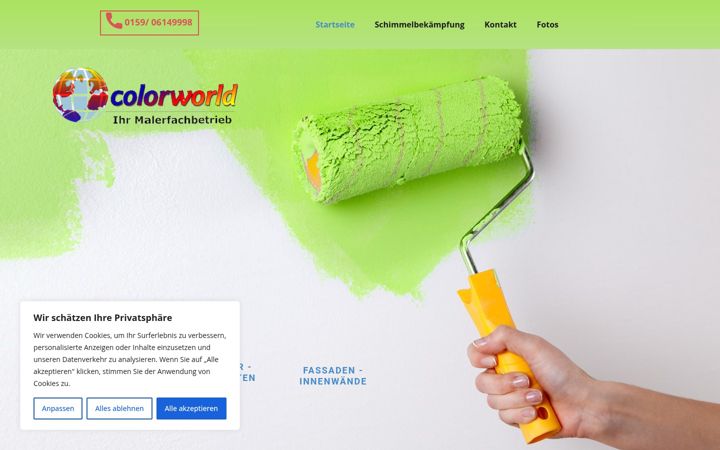 Screenshot of colorworld-thiele.de