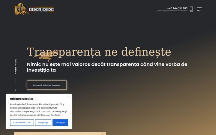 Screenshot of coloseumresidence.ro