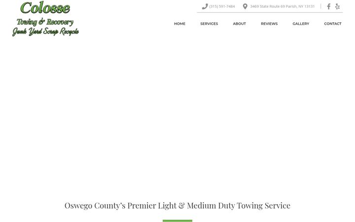 Screenshot of colossetowing.com