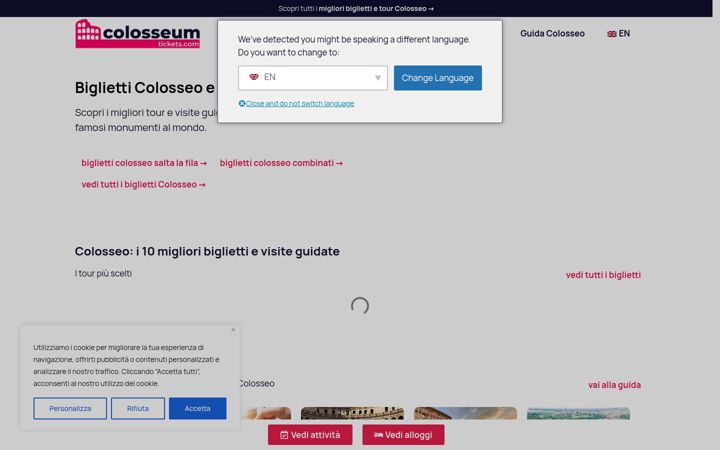 Screenshot of colosseum-tickets-rome.com