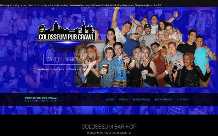 Screenshot of colosseumbarhop.com
