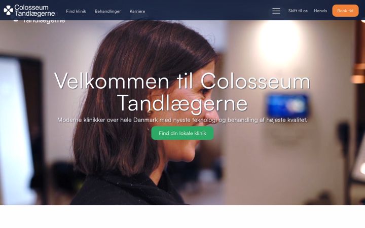 Screenshot of colosseumtand.dk
