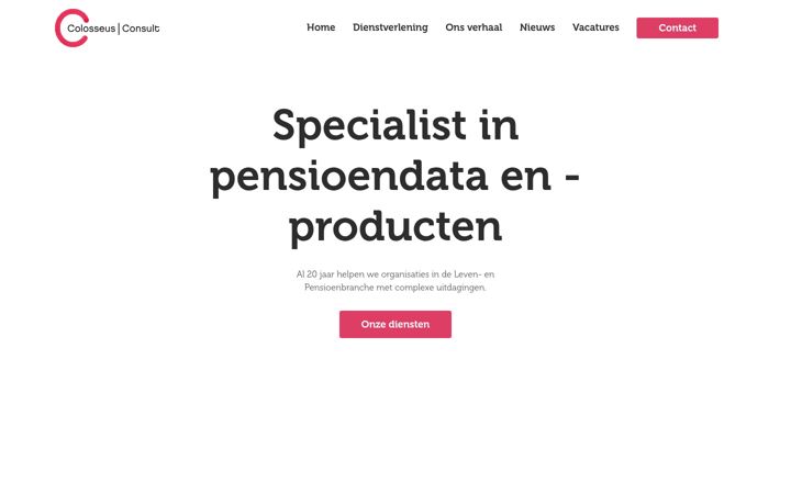 Kuvakaappaus sivustosta colosseus.nl