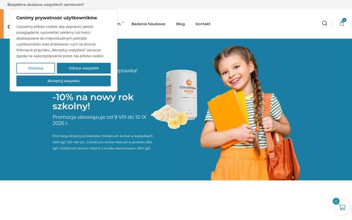 Zrzut ekranu colostrumactive.pl